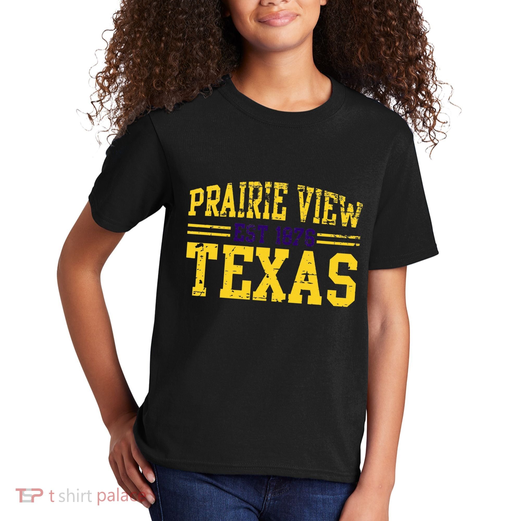 Prairie View Texas Prairie Gift Distressed Kids T-Shirt