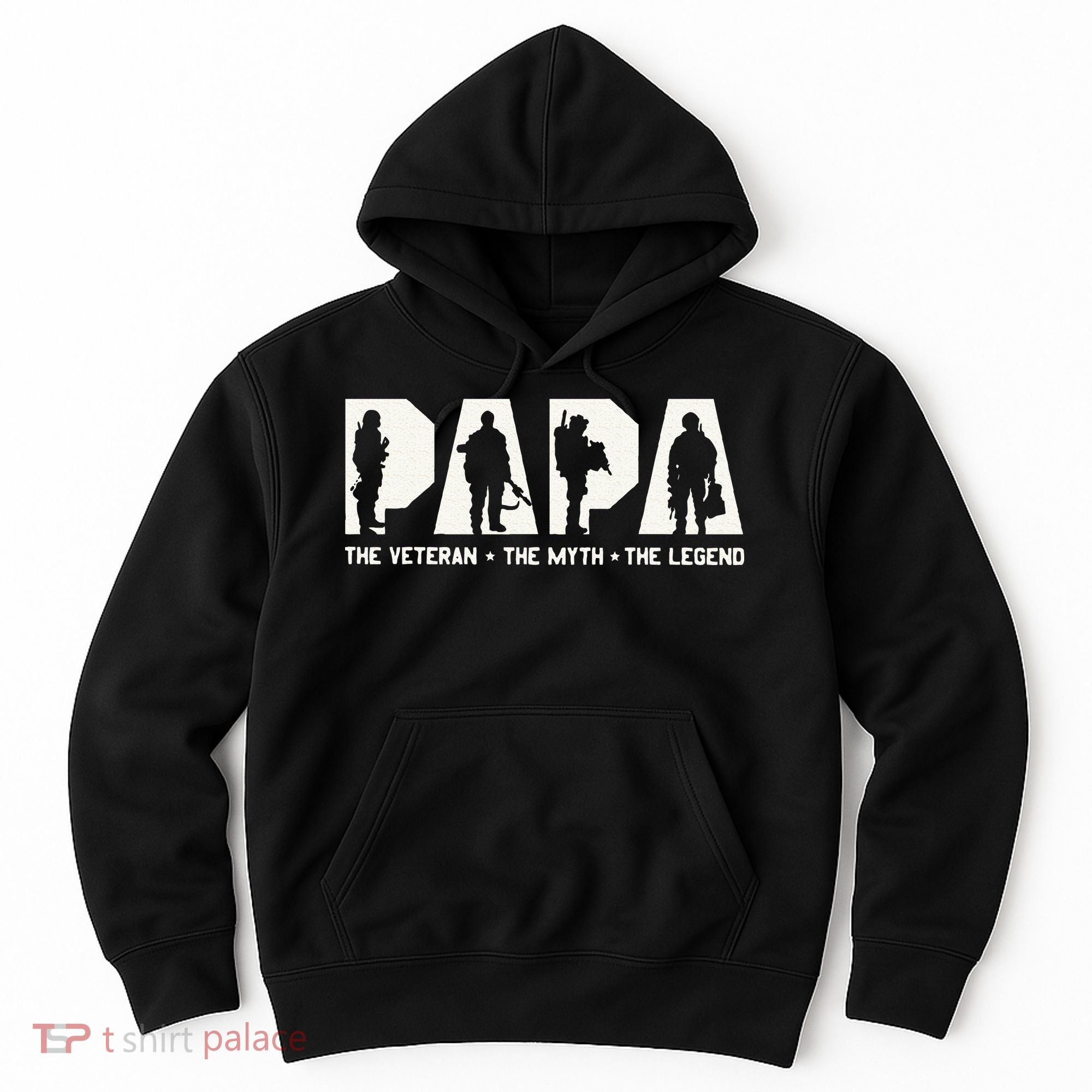 Papa Veteran The Myth The Legend Fathers Day Grandpa Hoodie