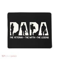 Papa Veteran The Myth The Legend Fathers Day Grandpa Mousepad thumb 0