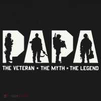 Papa Veteran The Myth The Legend Fathers Day Grandpa Mousepad thumb 1