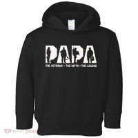 Papa Veteran The Myth The Legend Fathers Day Grandpa Toddler Hoodie thumb 0