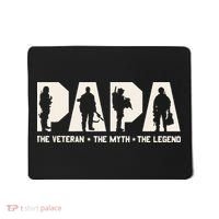 Papa Veteran The Myth The Legend Fathers Day Grandpa Mousepad thumb 0