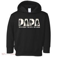 Papa Veteran The Myth The Legend Fathers Day Grandpa Toddler Hoodie thumb 0
