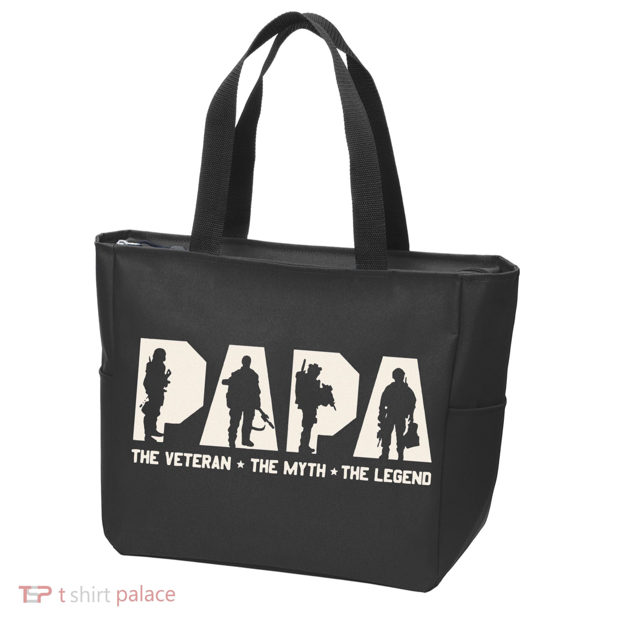 Papa Veteran The Myth The Legend Fathers Day Grandpa Tote Bag