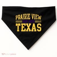 Prairie View Texas, Prairie Gift, Distressed Text USA-Made Doggie Bandana thumb 0
