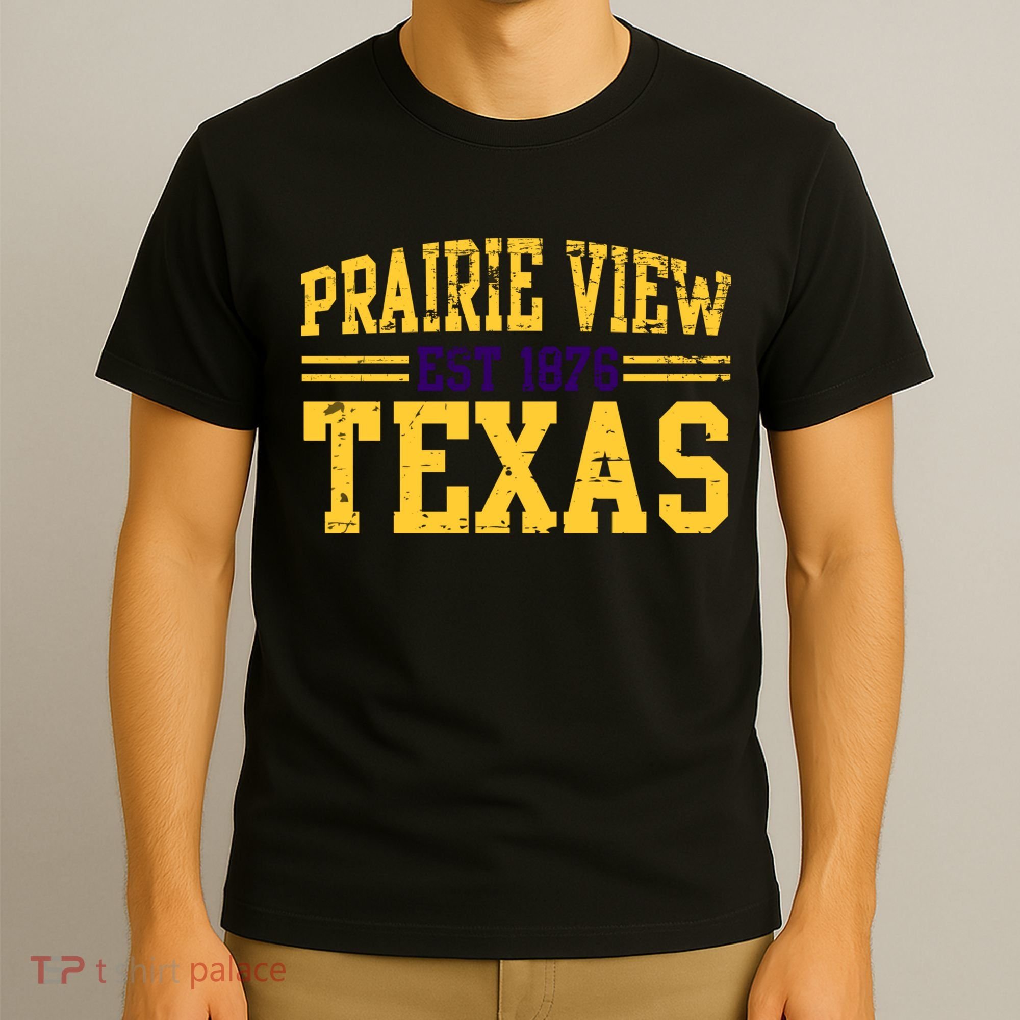 Prairie View Texas, Prairie Gift, Distressed Text T-Shirt