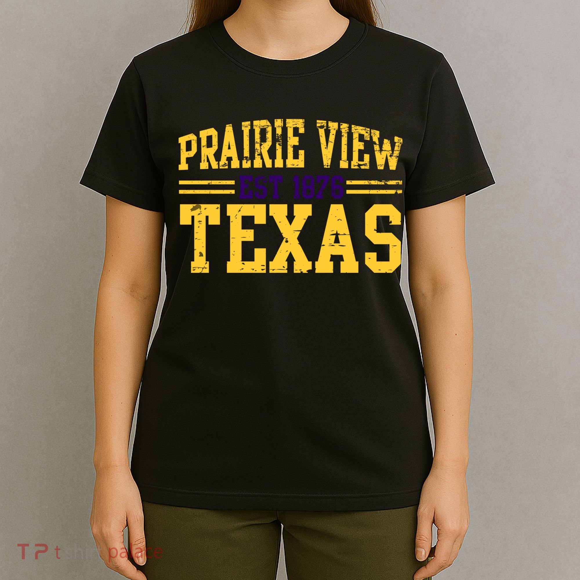 Prairie View Texas, Prairie Gift, Distressed Text T-Shirt