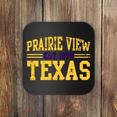 Prairie View Texas, Prairie Gift, Distressed Text Coaster