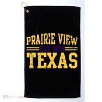 Prairie View Texas, Prairie Gift, Distressed Text Golf Towel thumb 0