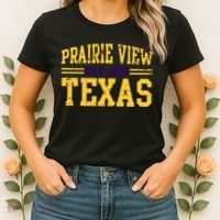 Prairie View Texas, Prairie Gift, Distressed Text Women's T-Shirt thumb 2