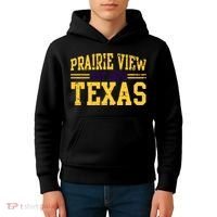 Prairie View Texas, Prairie Gift, Distressed Text Kids Hoodie thumb 4