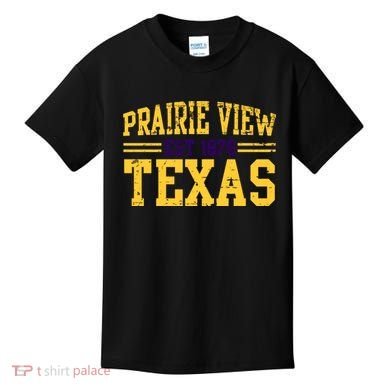Prairie View Texas, Prairie Gift, Distressed Text Kids T-Shirt