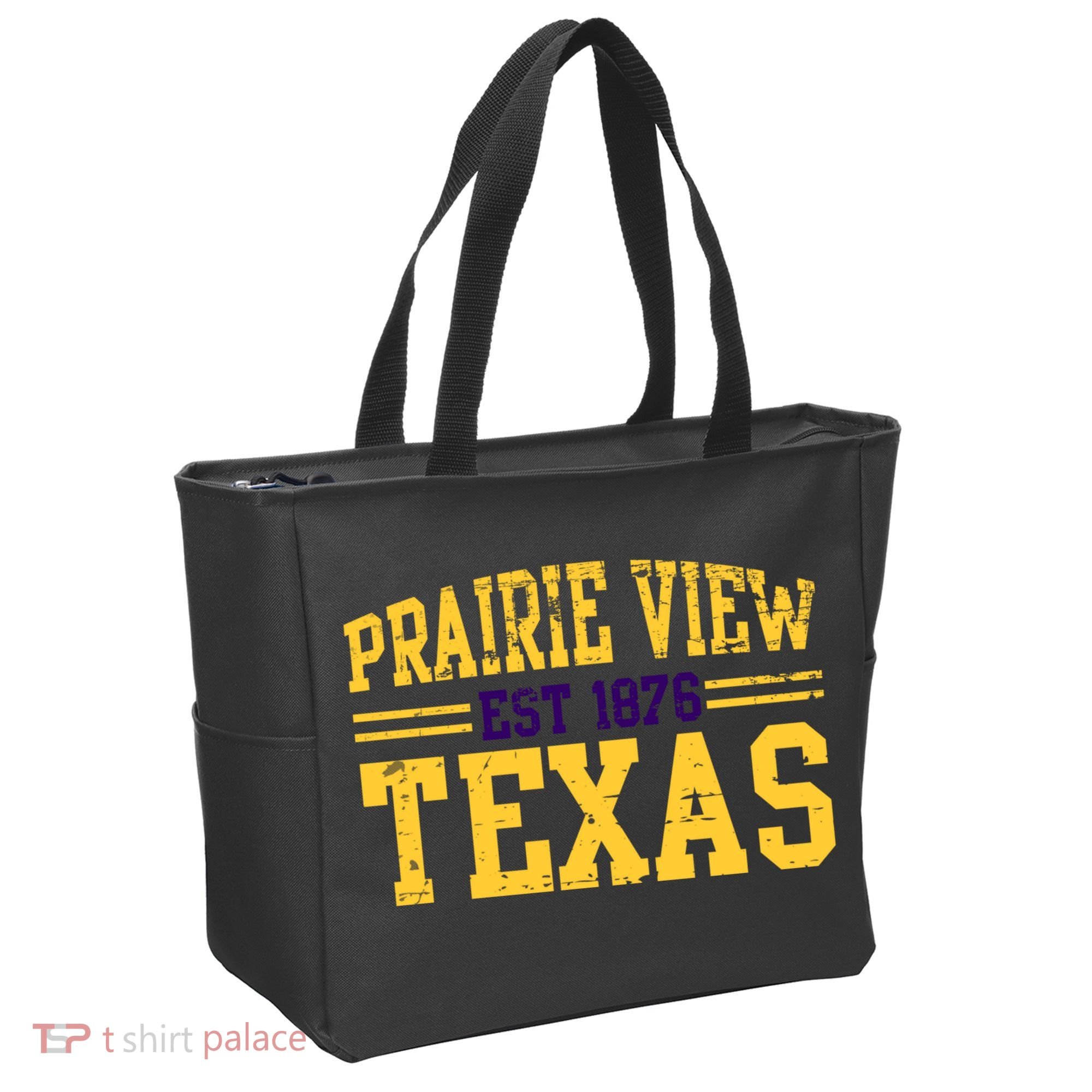 Prairie View Texas, Prairie Gift, Distressed Text Tote Bag