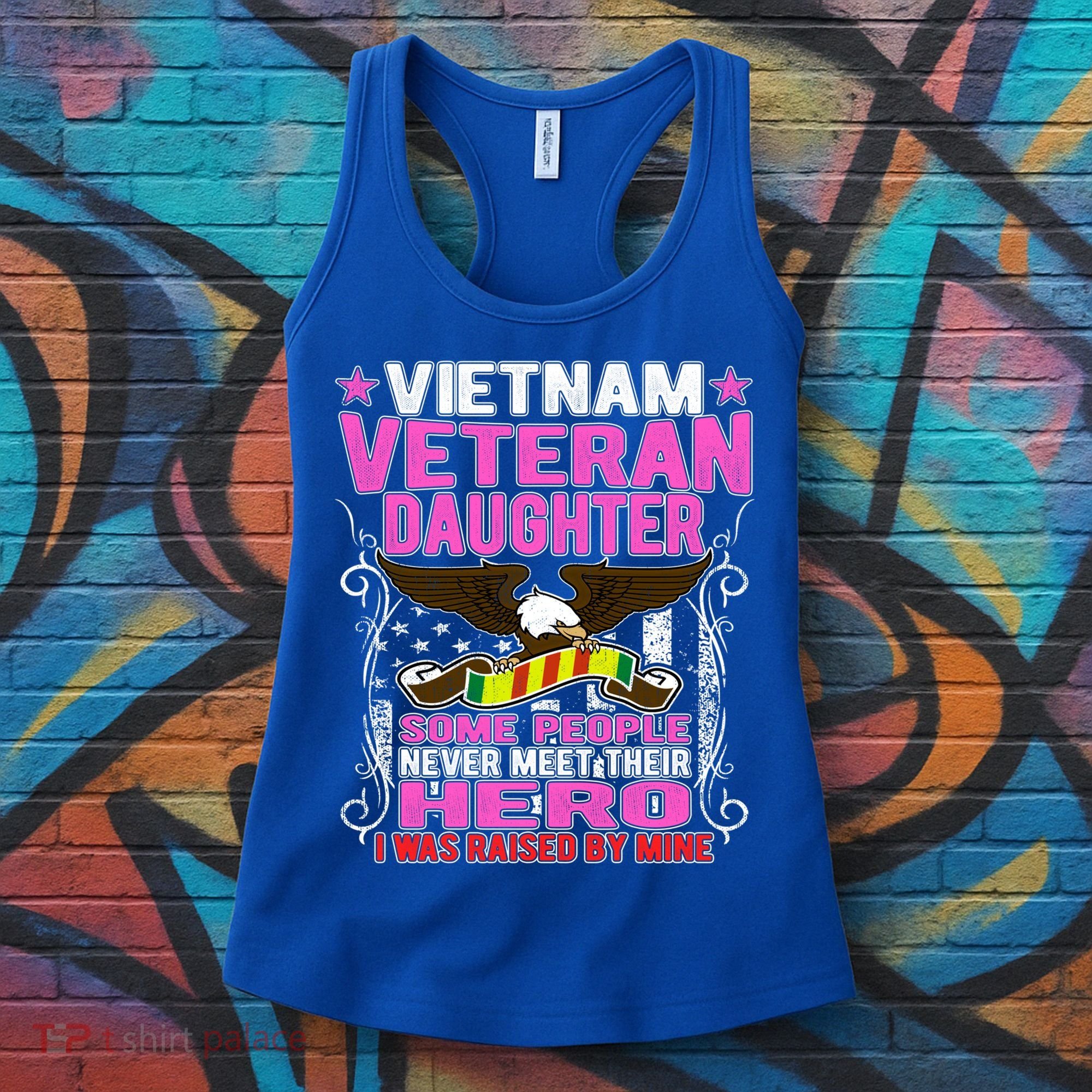 Proud Vietnam Veteran Daughter Gift Cool Gift I Was Raised By Mine Gift Women's Tank Top