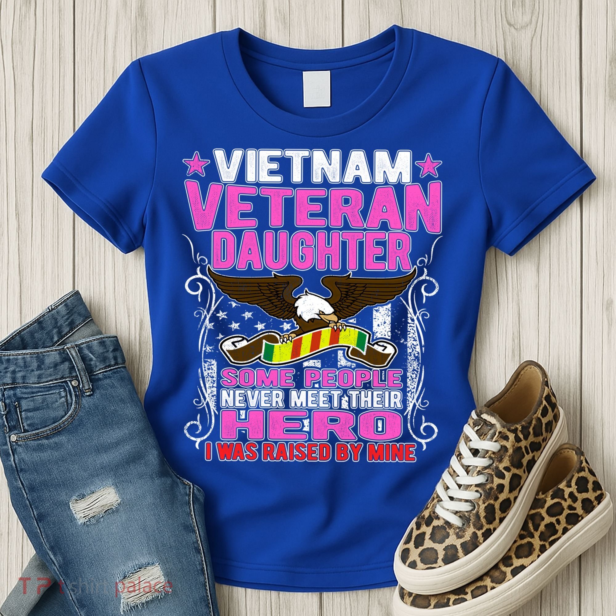 Proud Vietnam Veteran Daughter Gift Cool Gift I Was Raised By Mine Gift Women's T-Shirt
