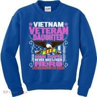 Proud Vietnam Veteran Daughter Gift Cool Gift I Was Raised By Mine Gift Kids Sweatshirt thumb 0