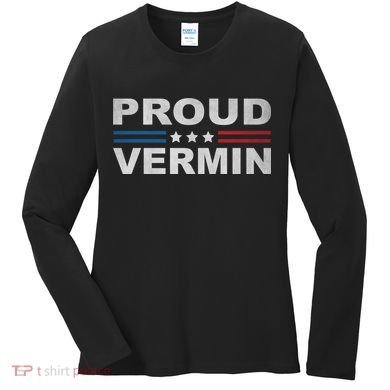 Proud Vermin Vintage Us Flag Women's Long Sleeve Shirt
