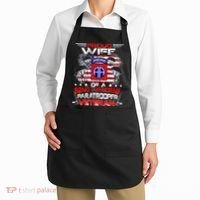 Proud Wife 82nd Airborne Paratrooper Veteran Flag Apron thumb 2