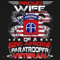 Proud Wife 82nd Airborne Paratrooper Veteran Flag Women's Hoodie thumb 2
