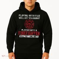 Playing With A Firefighter Will Get You Wet Hoodie thumb 2