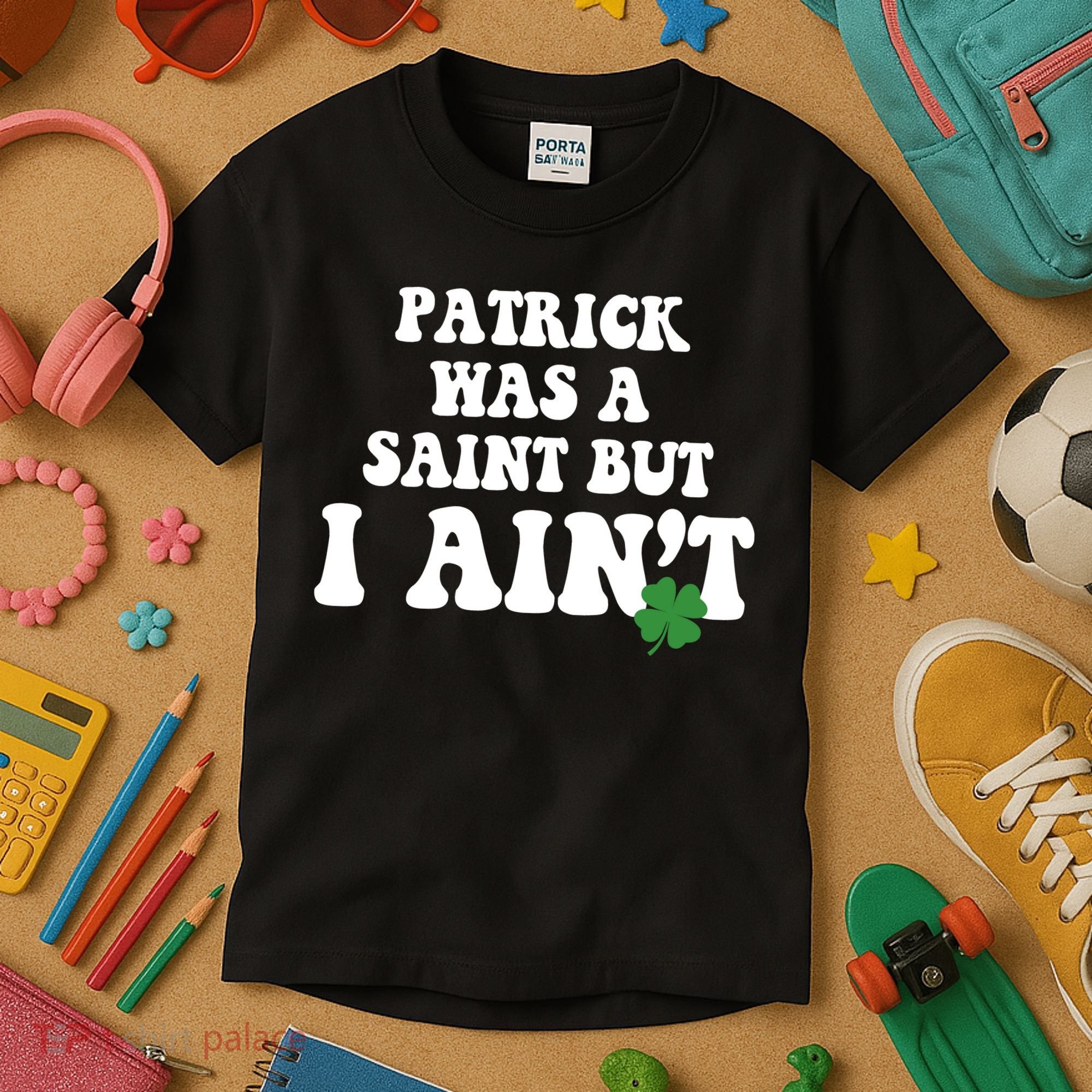 Patrick Was A Saint But I Aint Funny St Patricks Day Kids T-Shirt