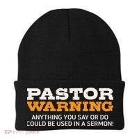 Pastor Warning Anything You Say Be Used In Sermon Gift Beanie thumb 0
