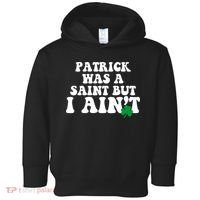 Patrick Was A Saint But I Aint Funny St Patricks Day Toddler Hoodie thumb 0