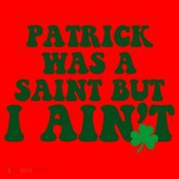 Patrick Was A Saint But I Aint Funny St Patricks Day Santa Hat thumb 1