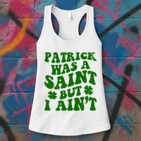 Patrick Was A Saint Funny St Patricks Day Women's Tank Top thumb 3