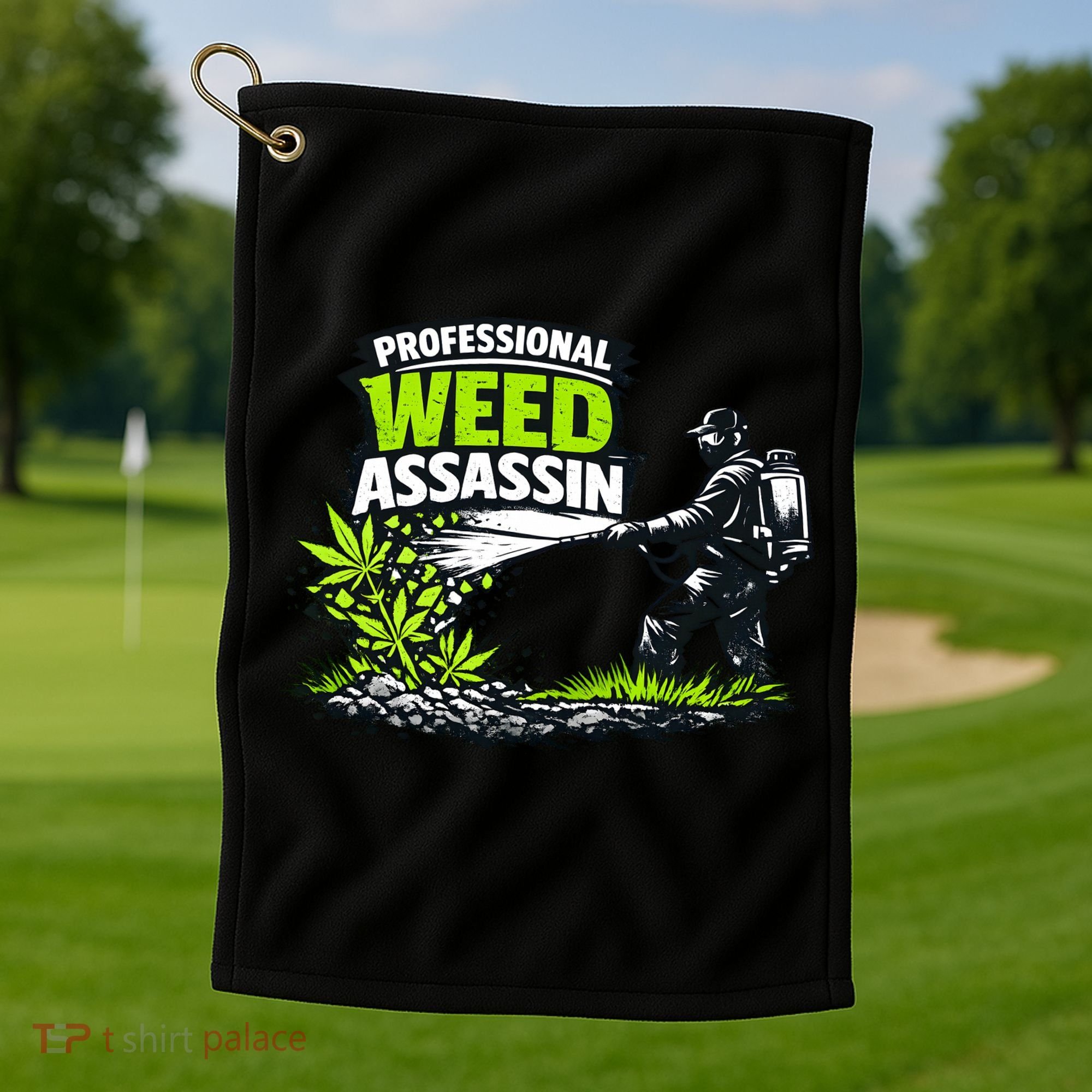 Professional Weed Assassin Lawncare Company Golf Towel