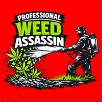 Professional Weed Assassin Lawncare Company Santa Hat thumb 1