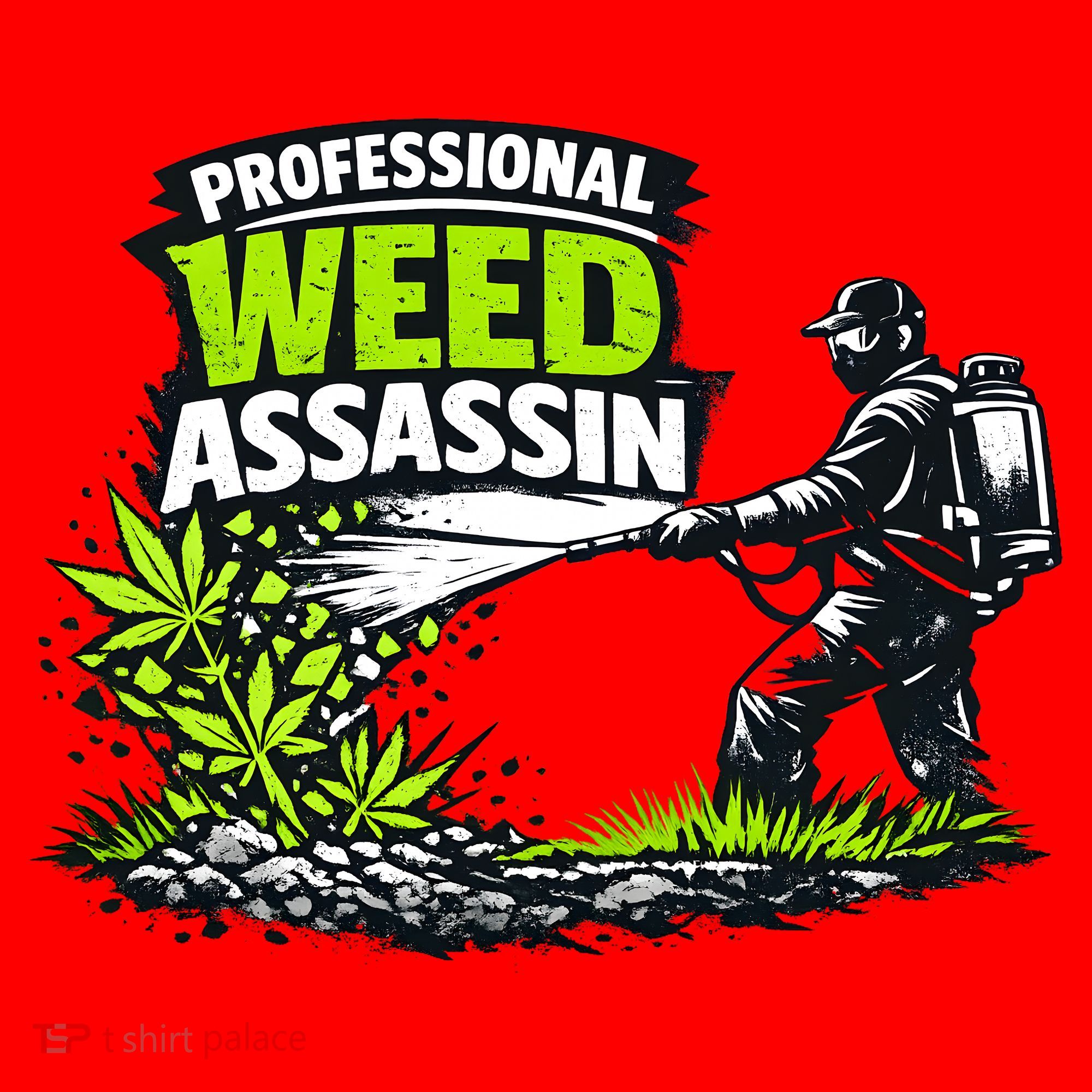 Professional Weed Assassin Lawncare Company Santa Hat