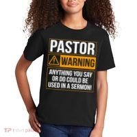 Pastor Warning Anything You Say Could Be Used In A Sermon Kids T-Shirt thumb 2