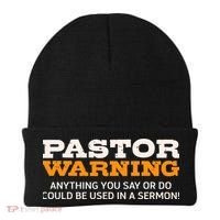 Pastor Warning Anything You Say Be Used In Sermon Gift Beanie thumb 0