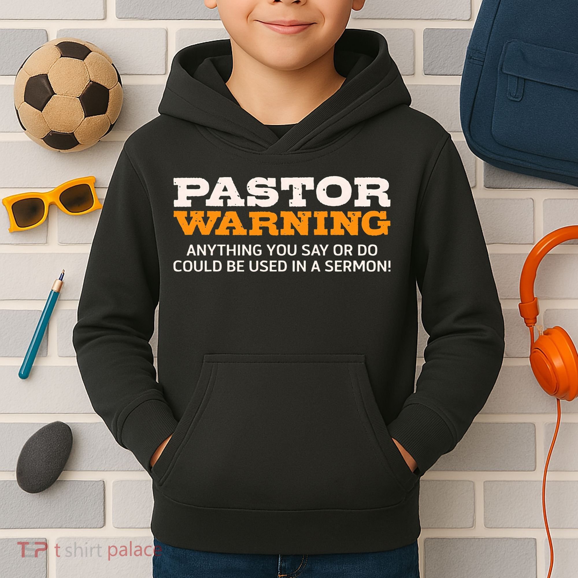 Pastor Warning Anything You Say Be Used In Sermon Gift Kids Hoodie