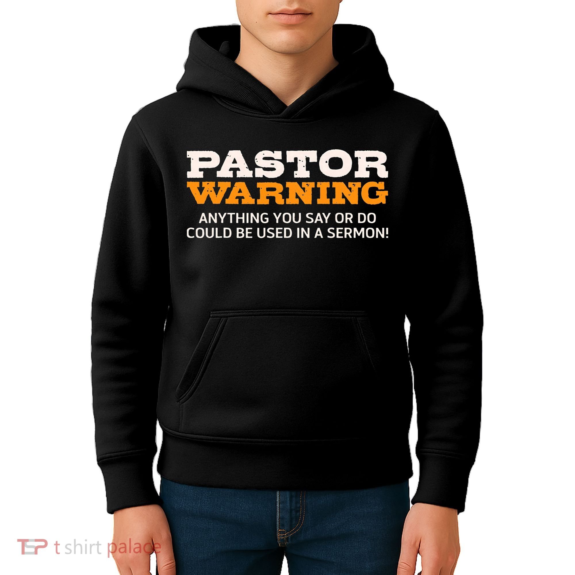 Pastor Warning Anything You Say Be Used In Sermon Gift Kids Hoodie