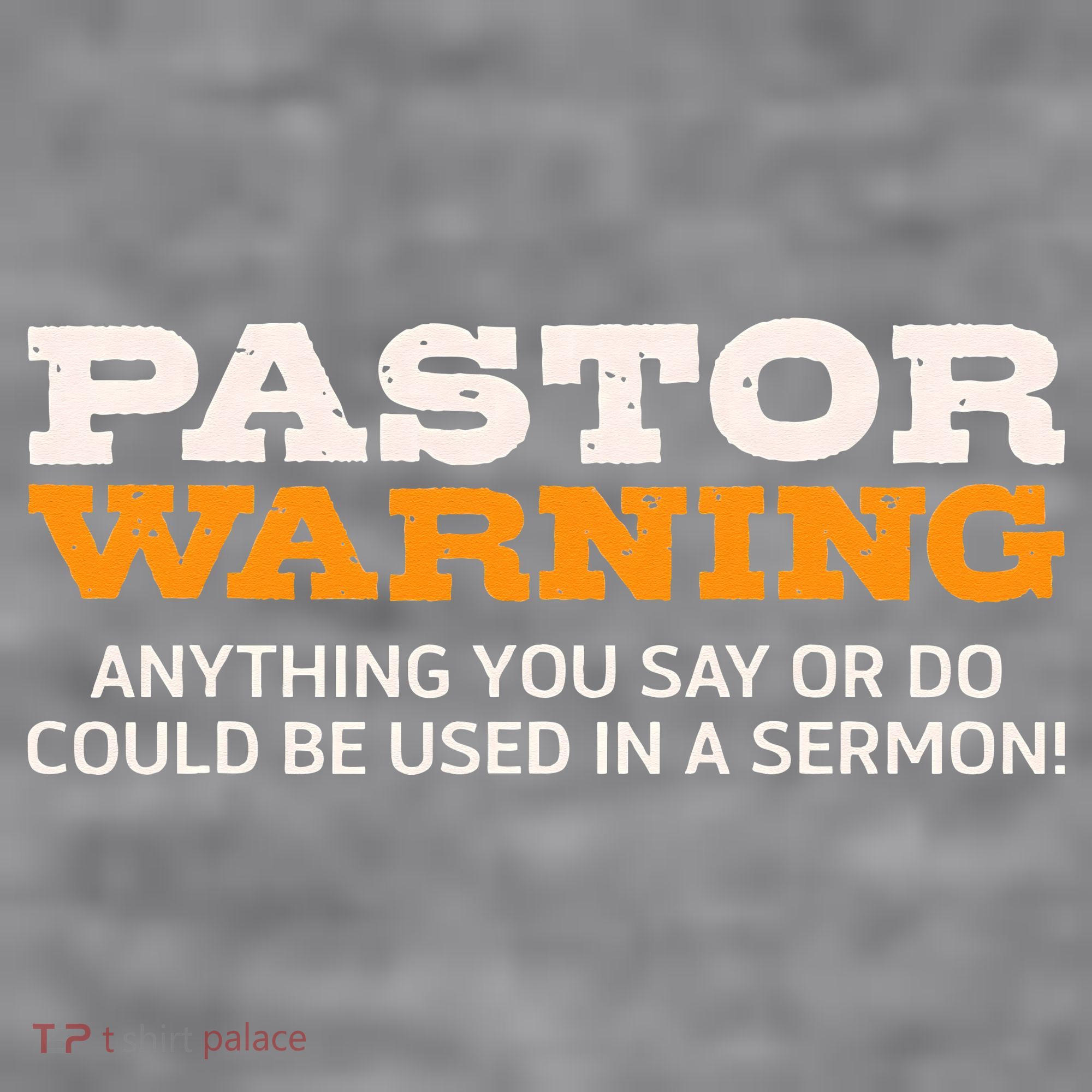 Pastor Warning Anything You Say Be Used In Sermon Gift Women's Racerback Cropped Tank
