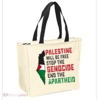 Palestine Will Be Free Stop The Genocide End The Apartheid Tote Bag thumb 2