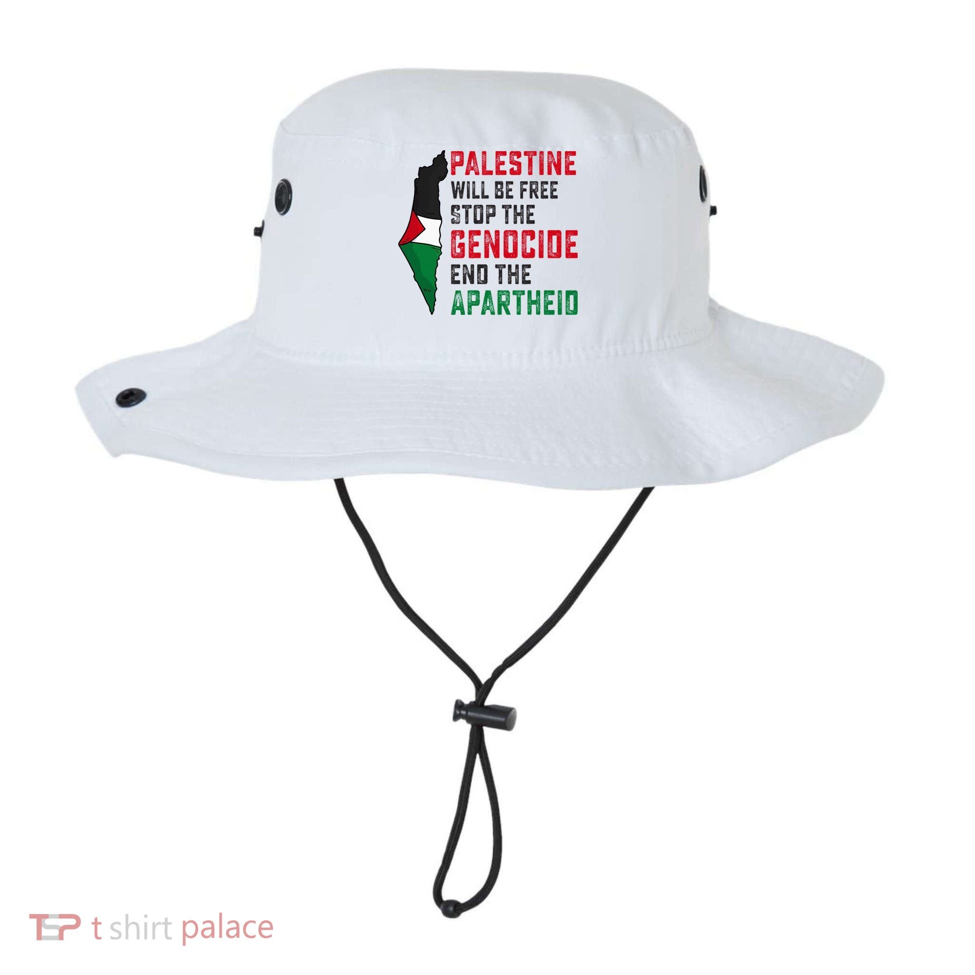 Palestine Will Be Free Stop The Genocide End The Apartheid Bucket Hat
