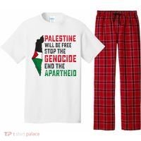 Palestine Will Be Free Stop The Genocide End The Apartheid Pajama Set thumb 0