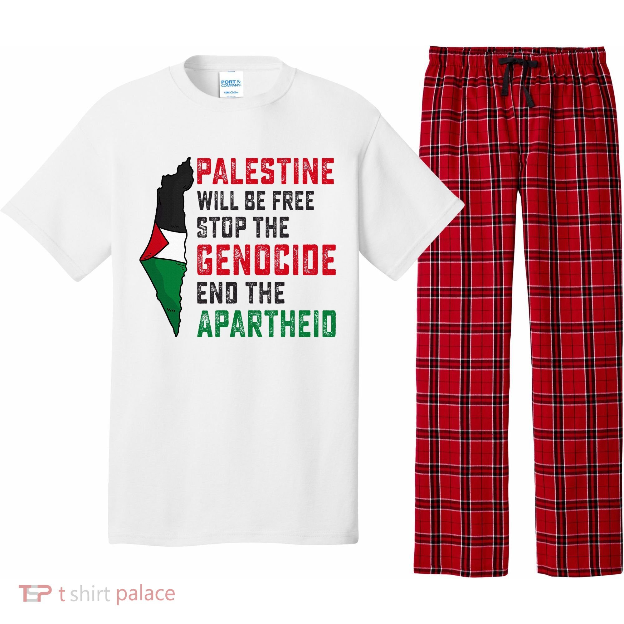 Palestine Will Be Free Stop The Genocide End The Apartheid Pajama Set