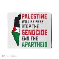 Palestine Will Be Free Stop The Genocide End The Apartheid Mousepad thumb 0