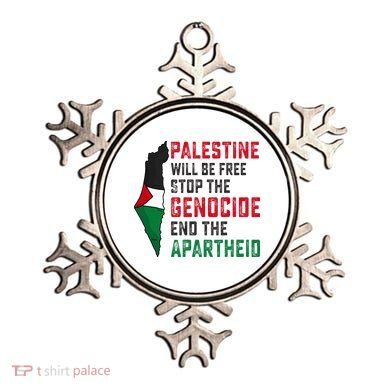 Palestine Will Be Free Stop The Genocide End The Apartheid Ornament