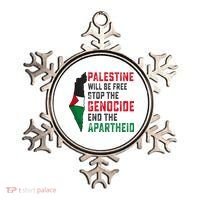 Palestine Will Be Free Stop The Genocide End The Apartheid Ornament thumb 0