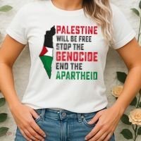 Palestine Will Be Free Stop The Genocide End The Apartheid Women's T-Shirt thumb 2