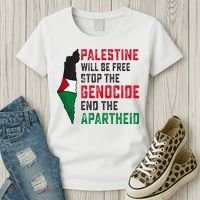 Palestine Will Be Free Stop The Genocide End The Apartheid Women's T-Shirt thumb 3