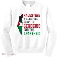 Palestine Will Be Free Stop The Genocide End The Apartheid Kids Sweatshirt thumb 0