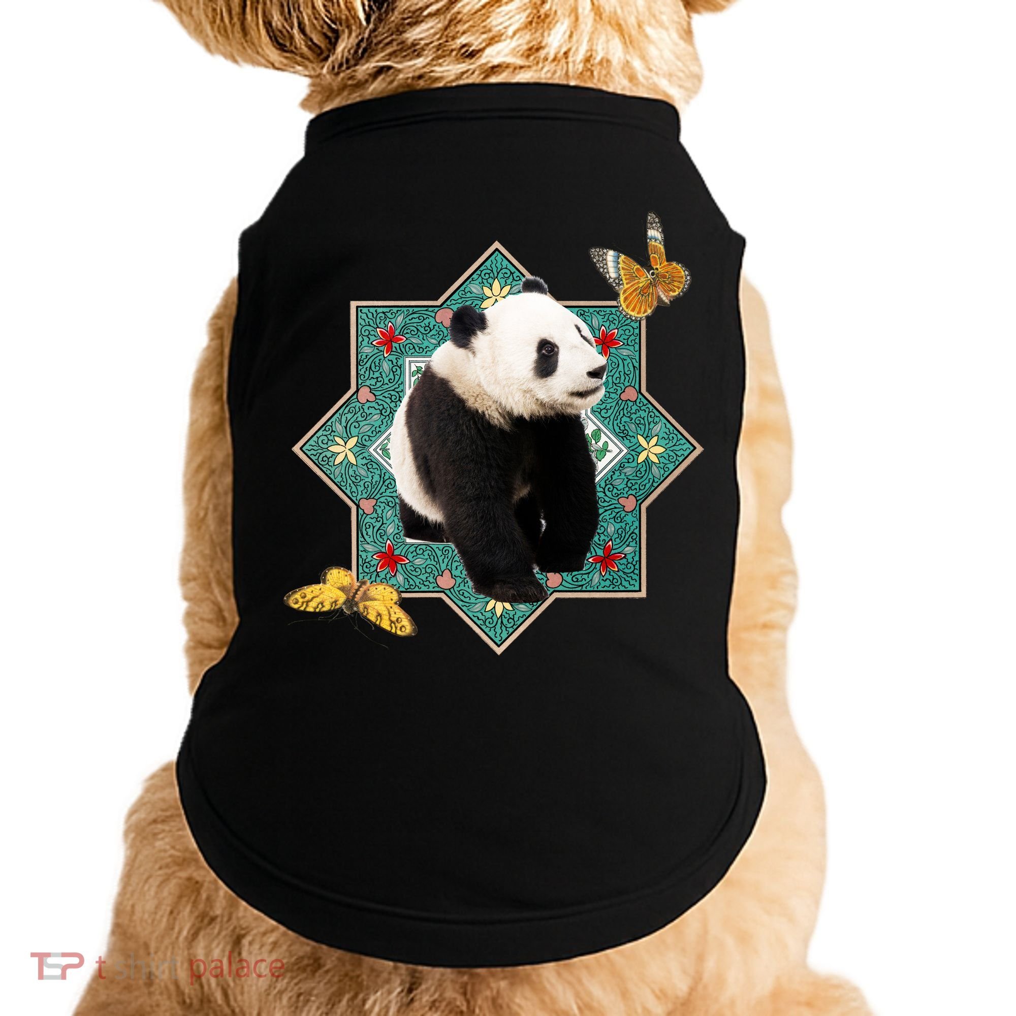 Panda With Butterflies Doggie Tank