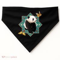 Panda With Butterflies USA-Made Doggie Bandana thumb 0