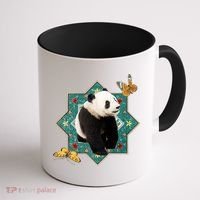 Panda With Butterflies Coffee Mug thumb 1